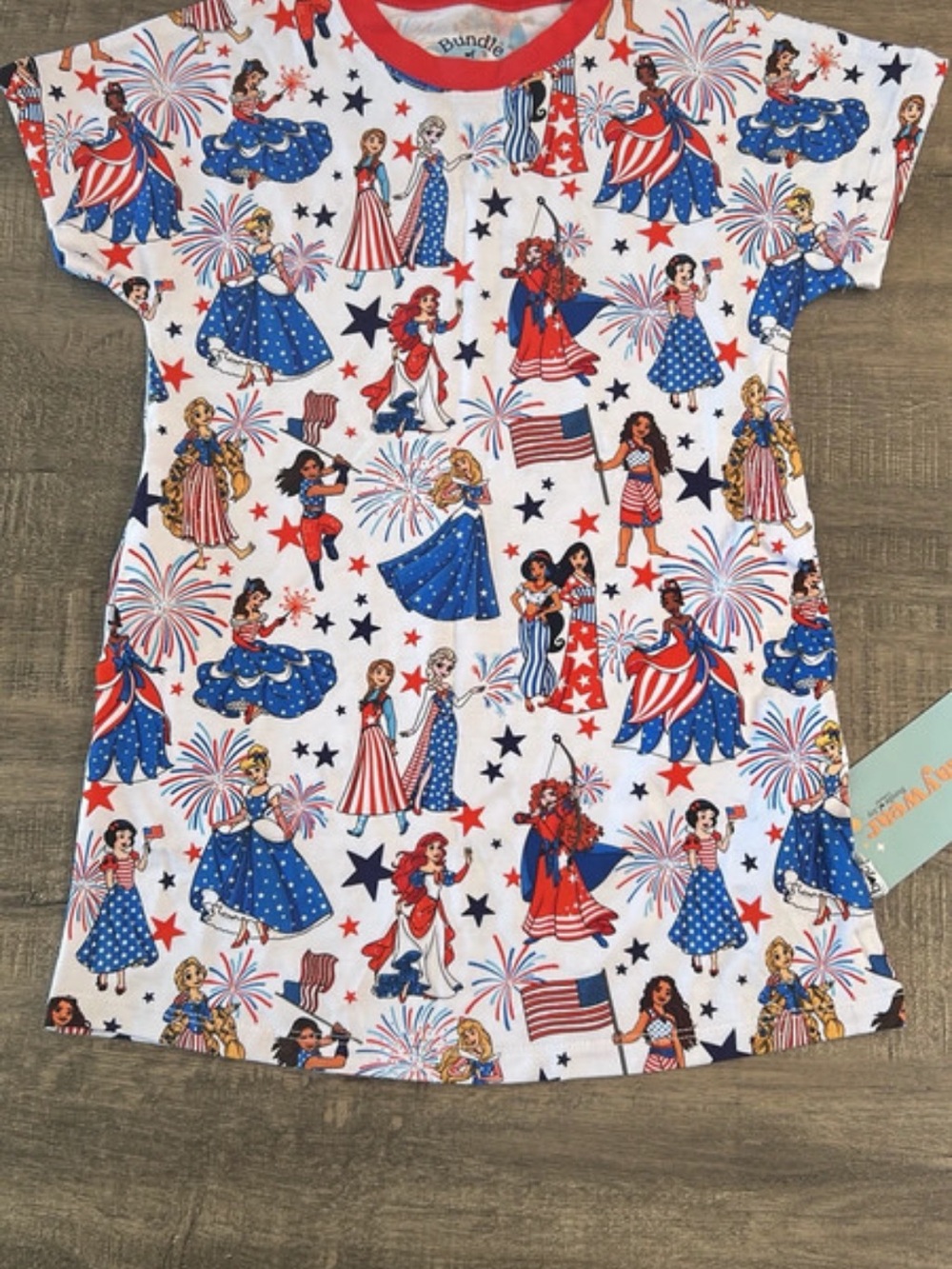 BOJC Girls Patriotic Princess Bamboo Nightgown